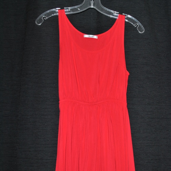 Papaya Red Hi Low Dress - Picture 2 of 4